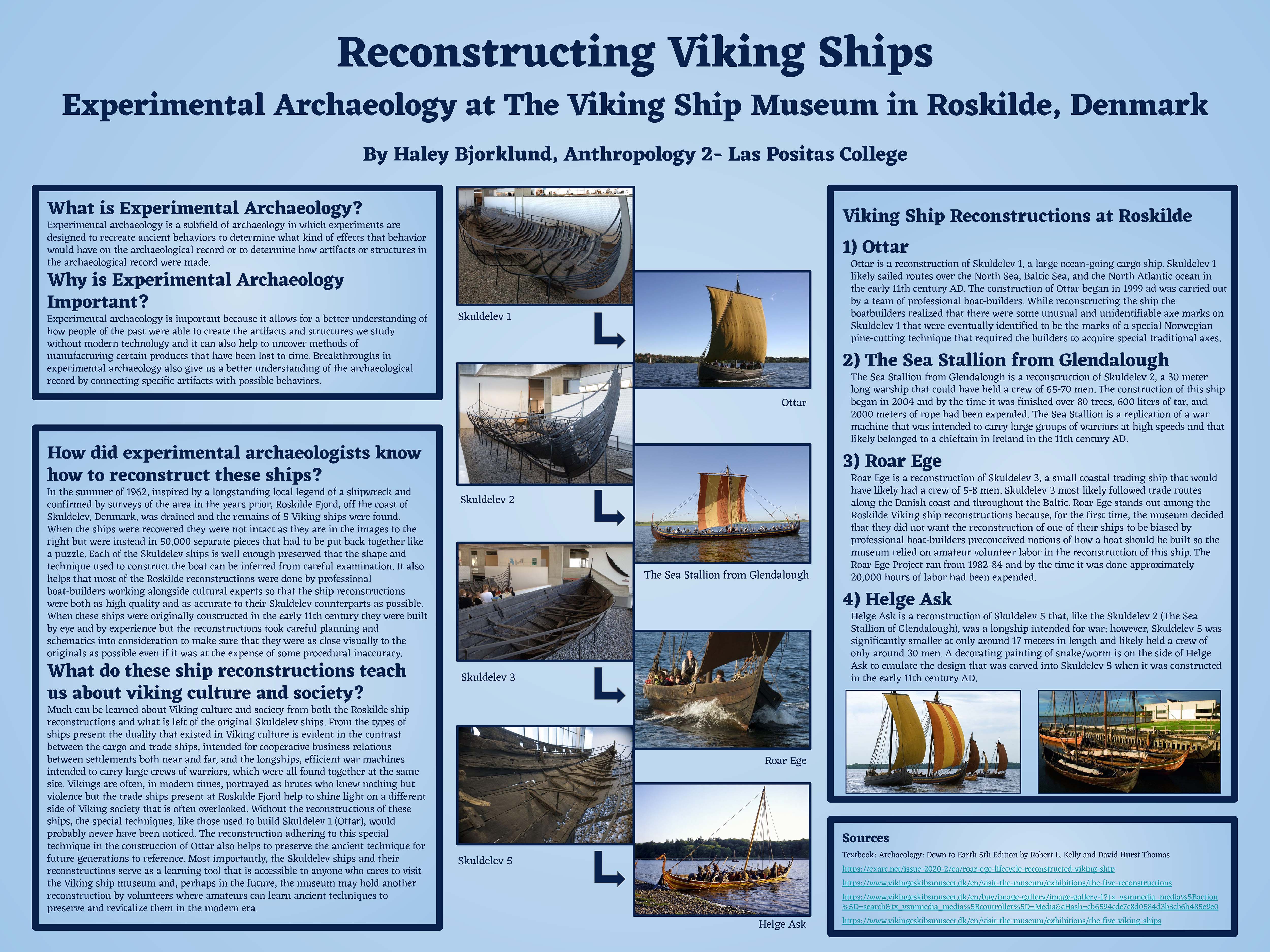 Poster Project Experimental archaeology with viking ships