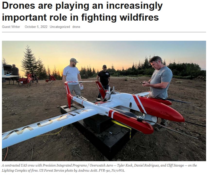 Large drones are being used for firefighting