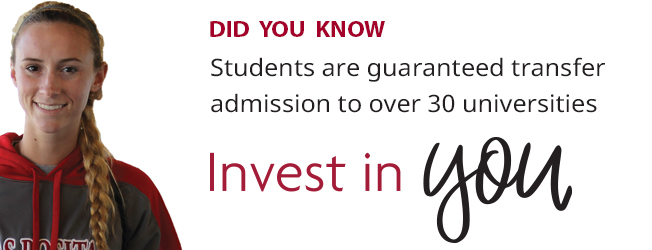 Students are guaranteed transfer admission to over 30 universities