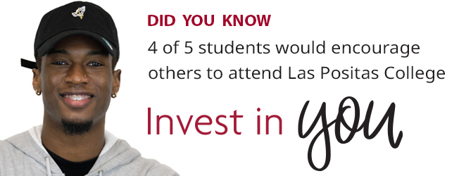 4 of 5 students would encourage others to attend Las Positas College.