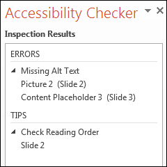 Accessibility checker.