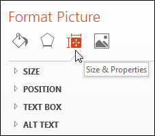 Click Size and Properties.