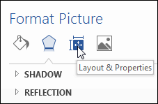 Click Layout and Properties.
