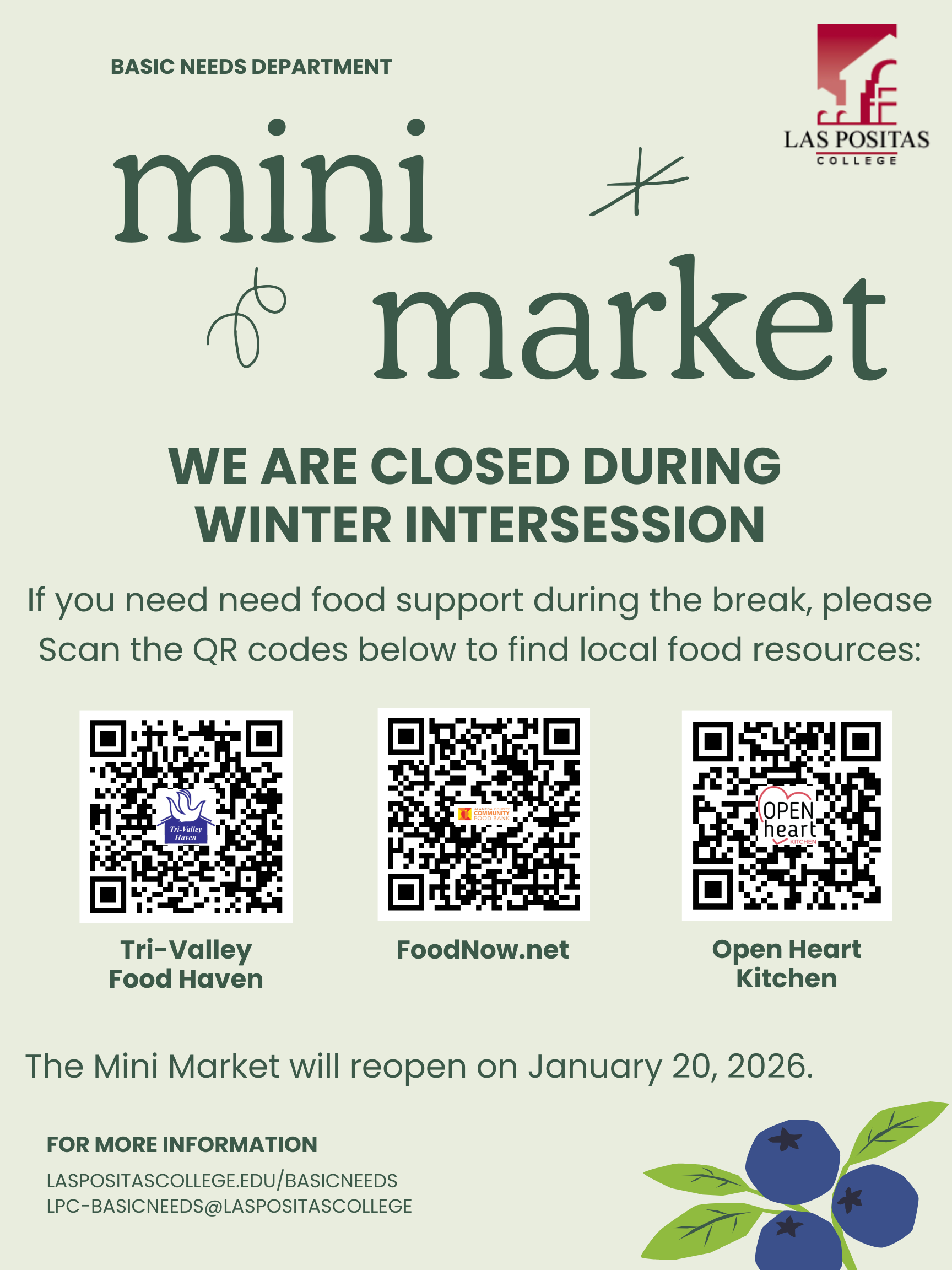 Notice Of Winter 2026 Closure