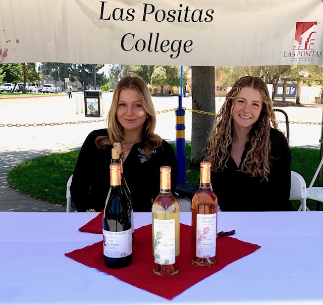 Students representing Las Positas College's Campus Hill Winery at a recent wine event