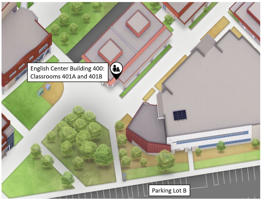 campus map showing the English Center