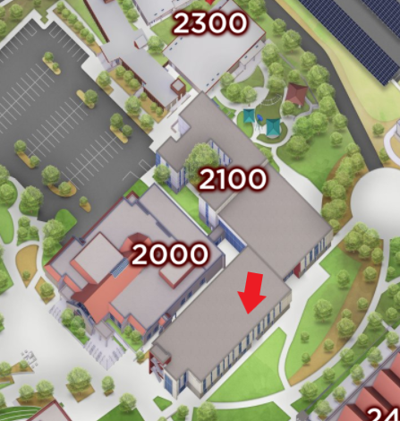 campus map showing the English Center