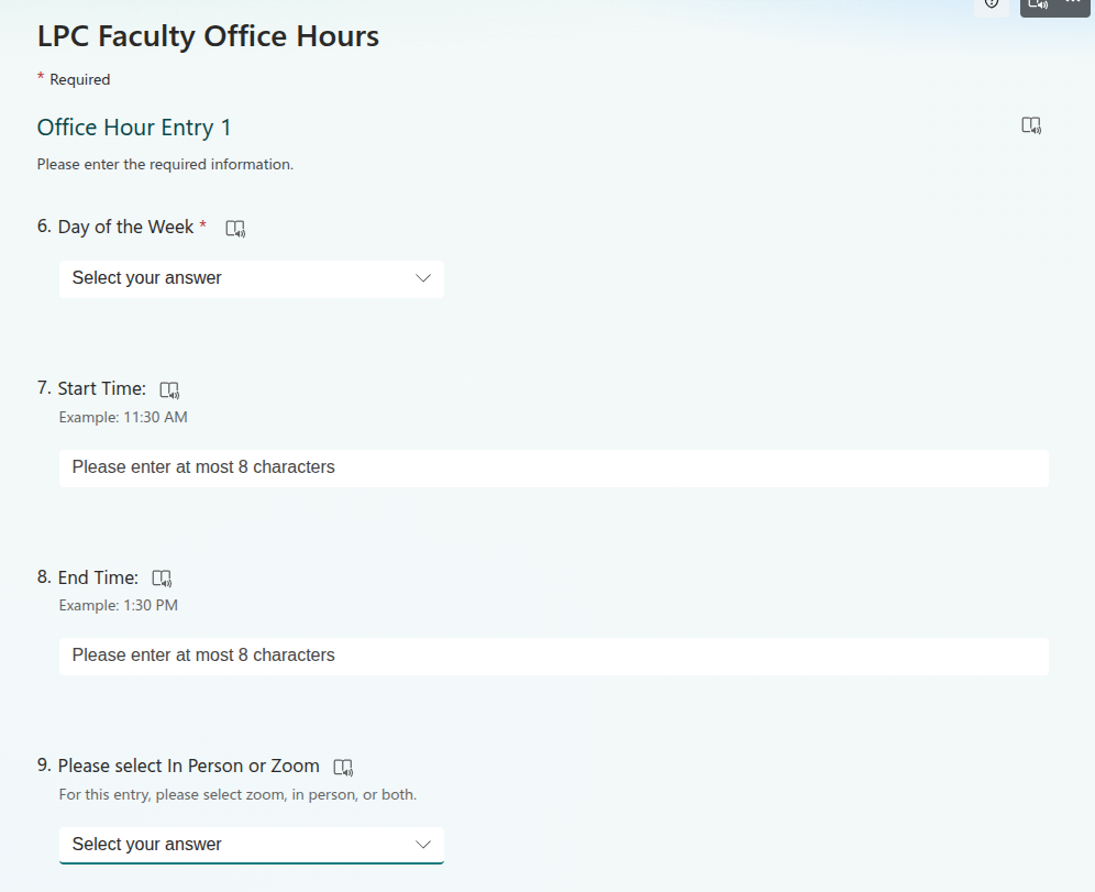 Office hours