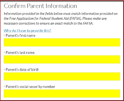 confirm P information