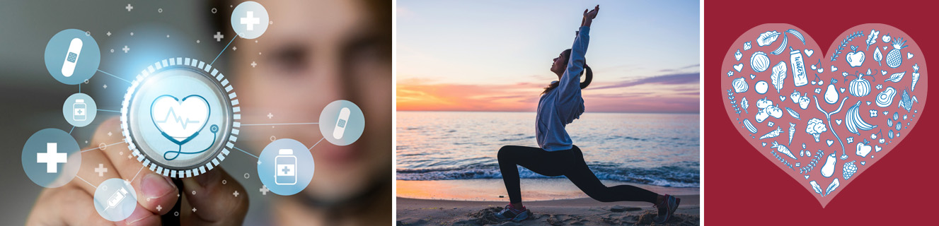 Woman exercising on beach
