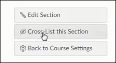 Arrow pointing to the Cross-list button