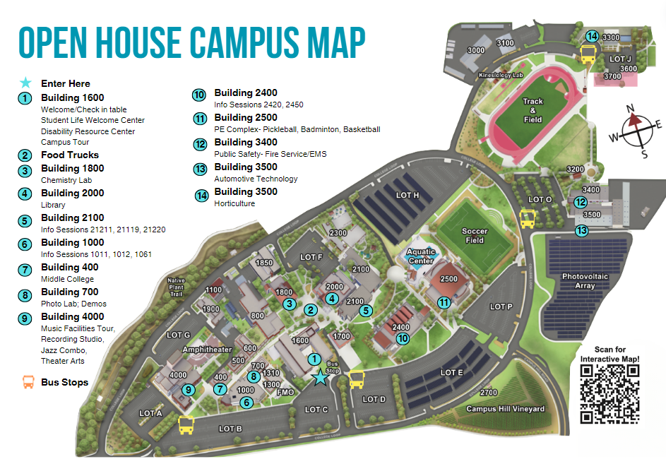 Open house map and schedule
