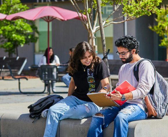 LPC students on campus.