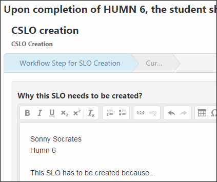 Answer the question about why the outcome needs to be created. Click Save and Continue.