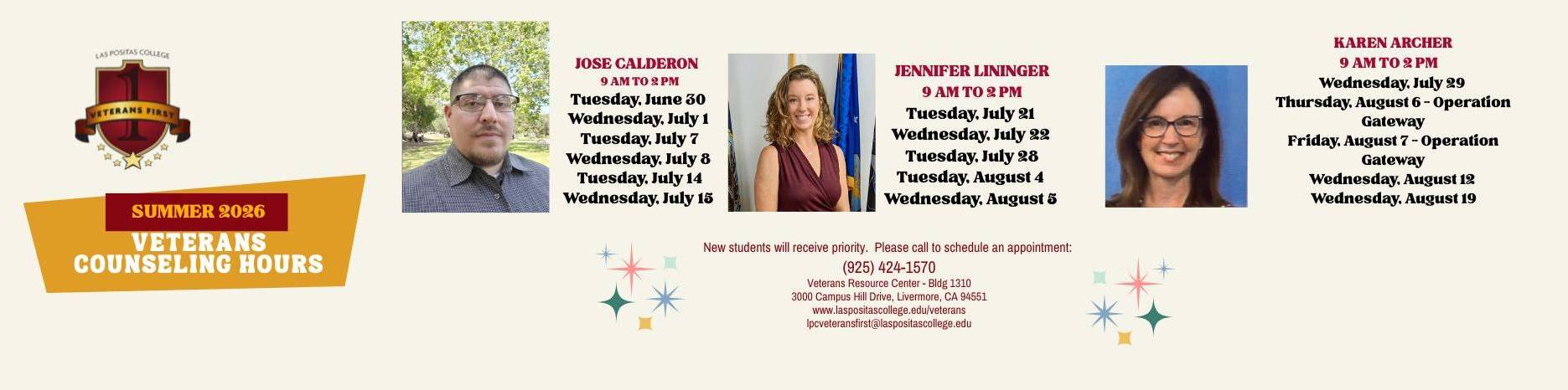 Counseling Hours Summer 2026